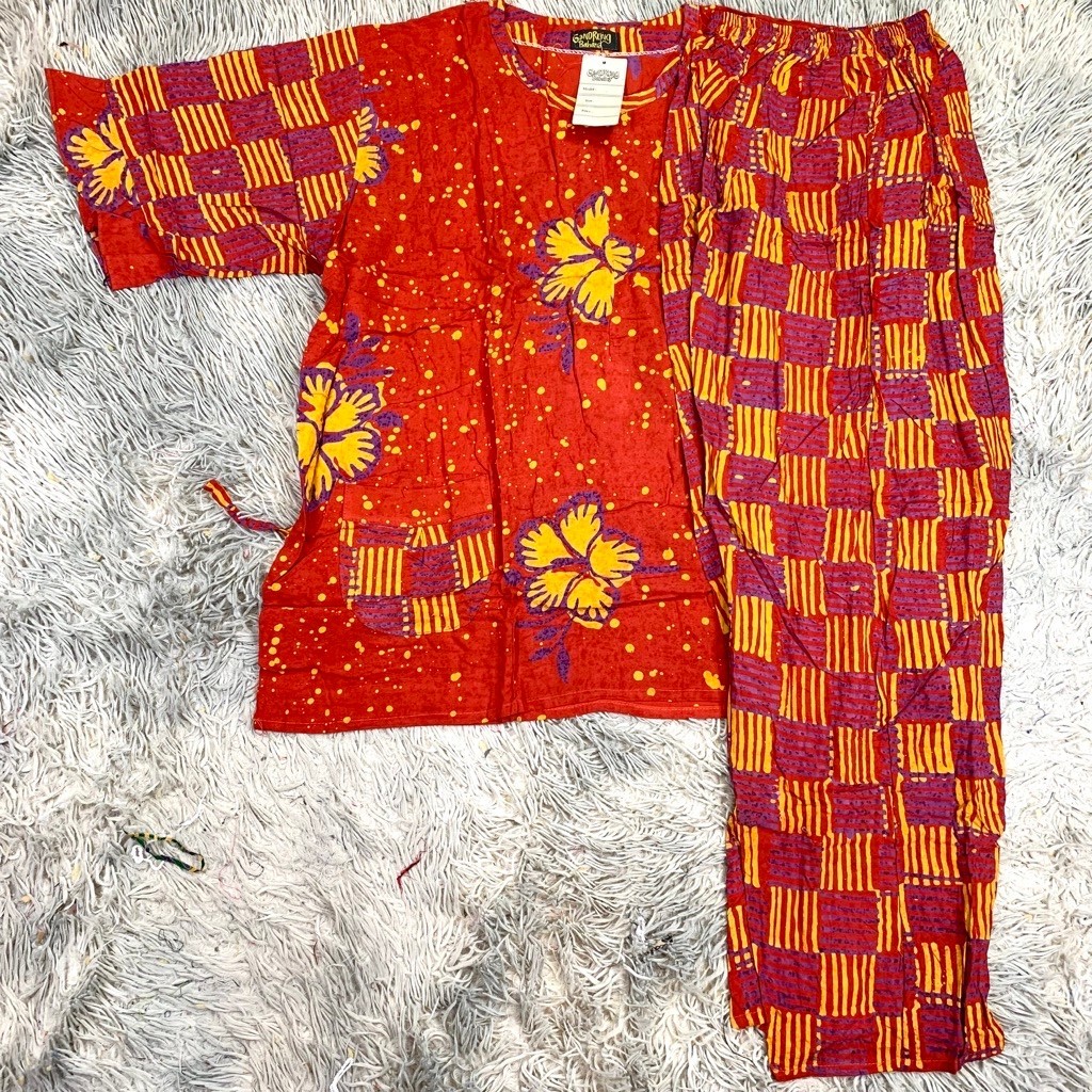 Tebobok - Super Jumbo Stelan Panjang Tangan Rempel | Stelan Batik Super Jumbo Big Size | Batik Marin