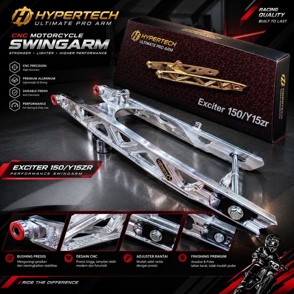 SWING ARM HYPERTECH LONG ARM SATRIA FU KARBU SATRIA FU 150 SATRIA FU FI SATRIA FU MEW SATRIA INJEKSI