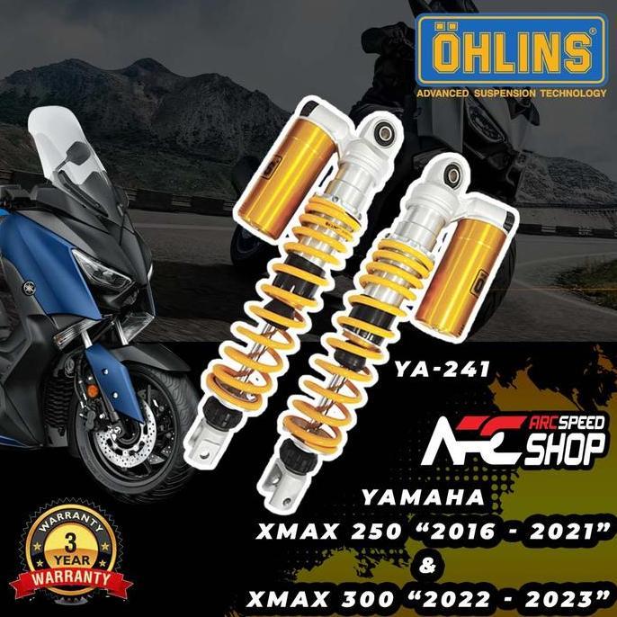 Shock breaker Ohlins Xmax 250 Original Garansi 3th Xmax250 350MM / 330MM