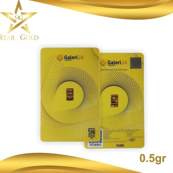 Terlaris Logam Mulia Galeri 24 By Pegadaian Premium Series 0,5 Gram