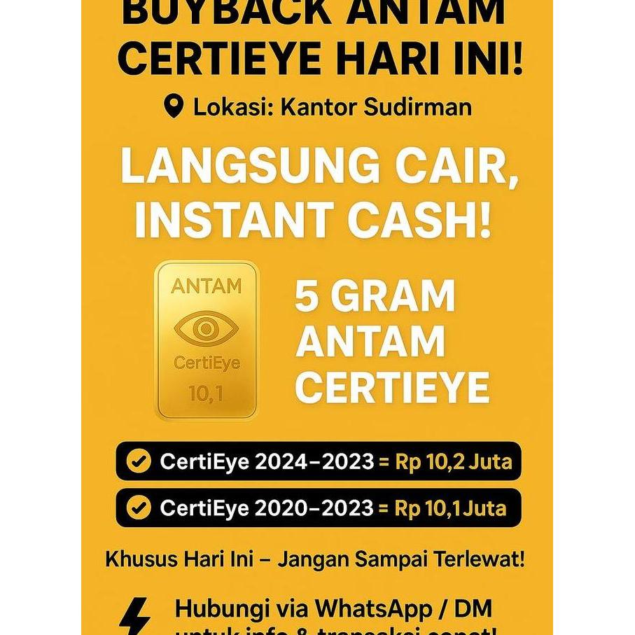 Terlaris Buyback Antam Certieye Redmark 5G 5Gram 2025 2024 2023 2022 Rm Logam Mulia Jakarta Selatan 