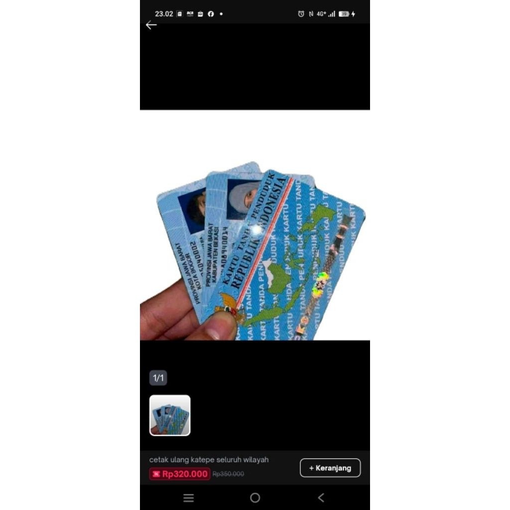 cetak ulangKTP semua wilayah satu hari jadi