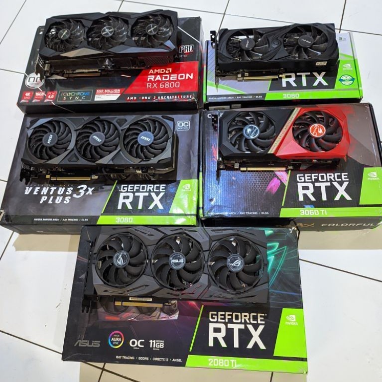 VGA GAMING RTX 3080 10GB RTX 3060 12GB RTX 2080TI 11GB RX 6800 16GB