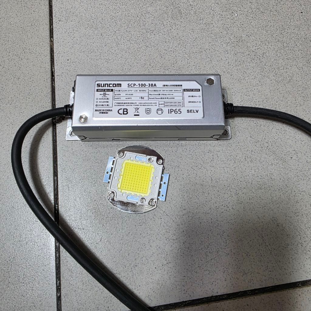 trafo led cob 100w 100watt / driver + mata led 100 watt 100 w
