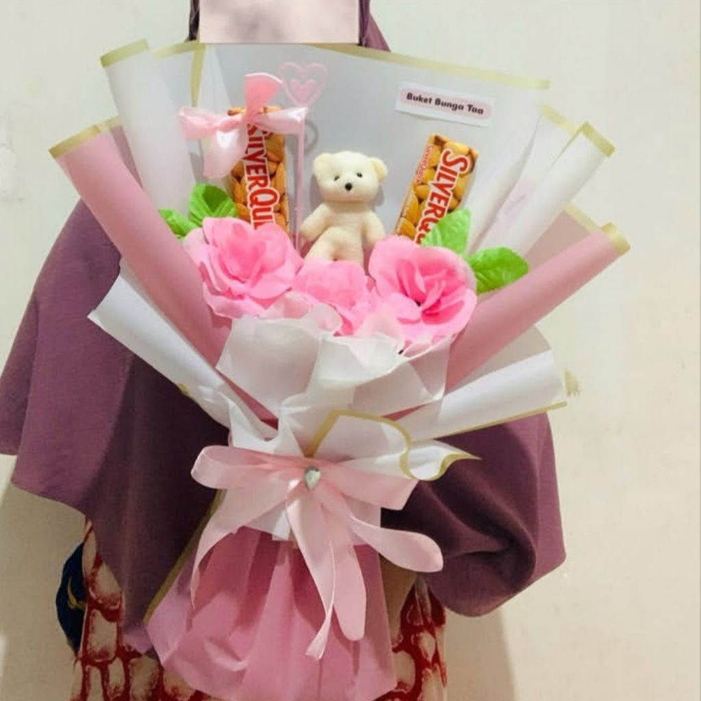 ready buket bear choco balon