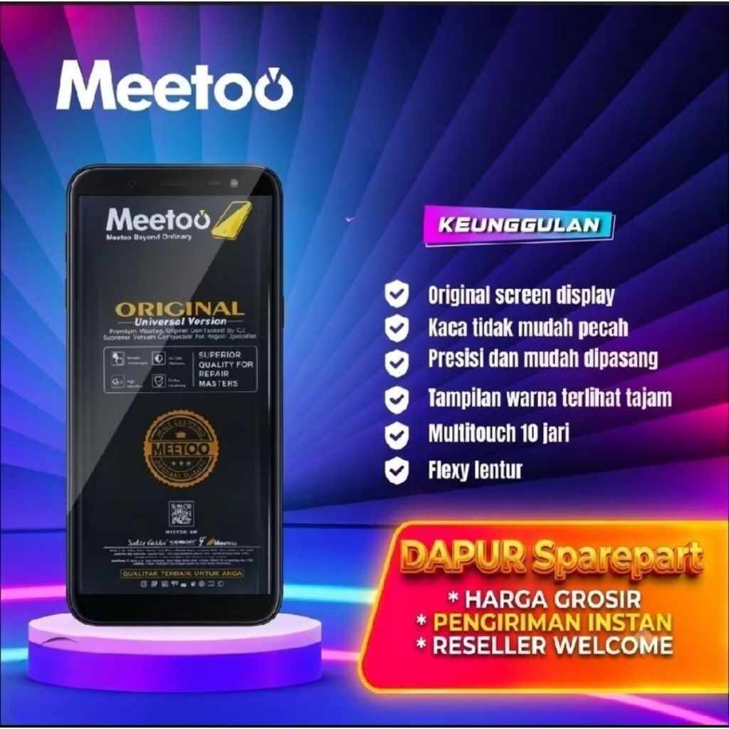 lcd original meetoo techno pova 4 , pova neo 2 , pova neo 3, hot 12 play