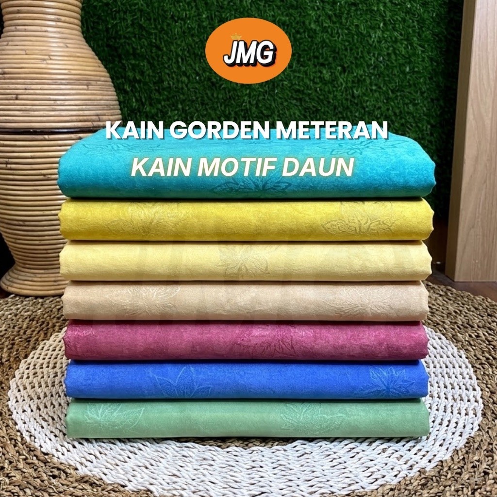 Kain Gorden/Kain Meteran/Kain Gorden Murah/Kain Gorden Motif Bunga/Kain Gorden Motif Daun