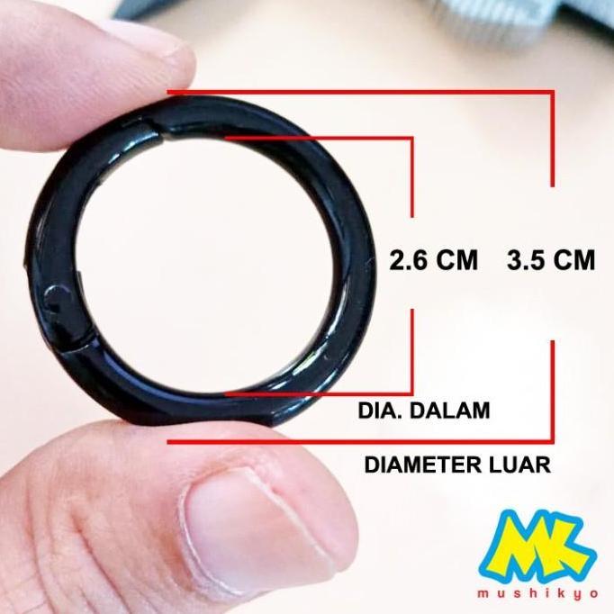Carabiner Bulat Warna Hitam