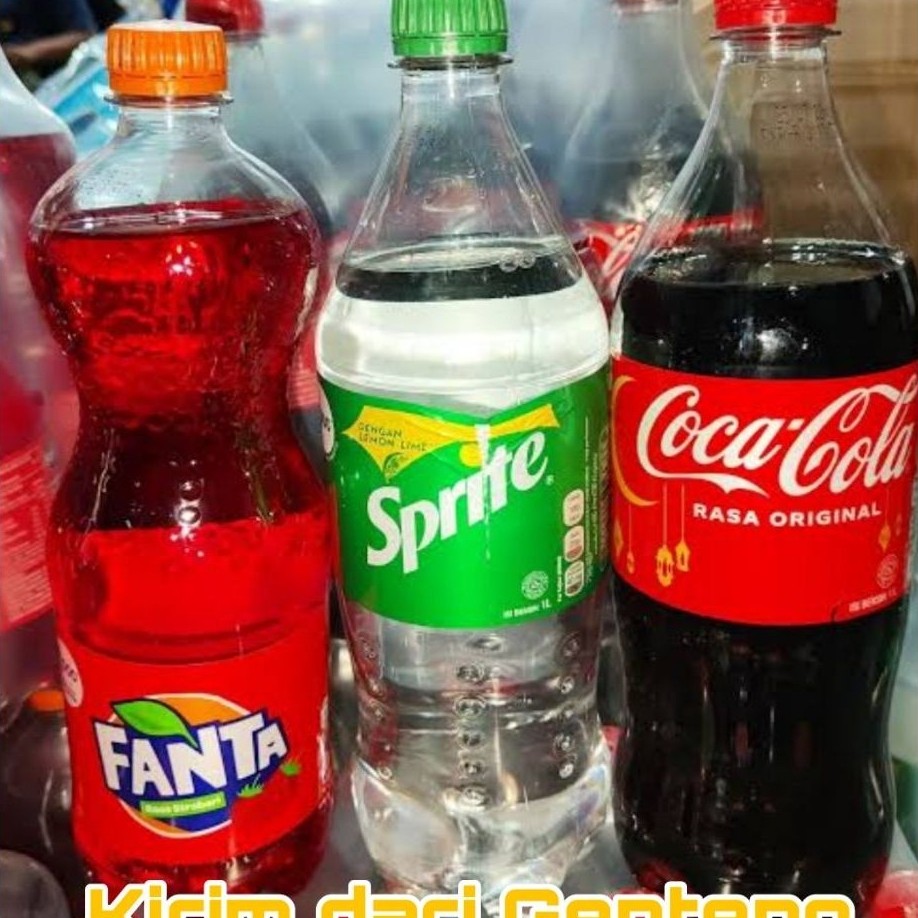 Minuman Berkarbonasi Sprite Fanta Coca cola 1 Liter