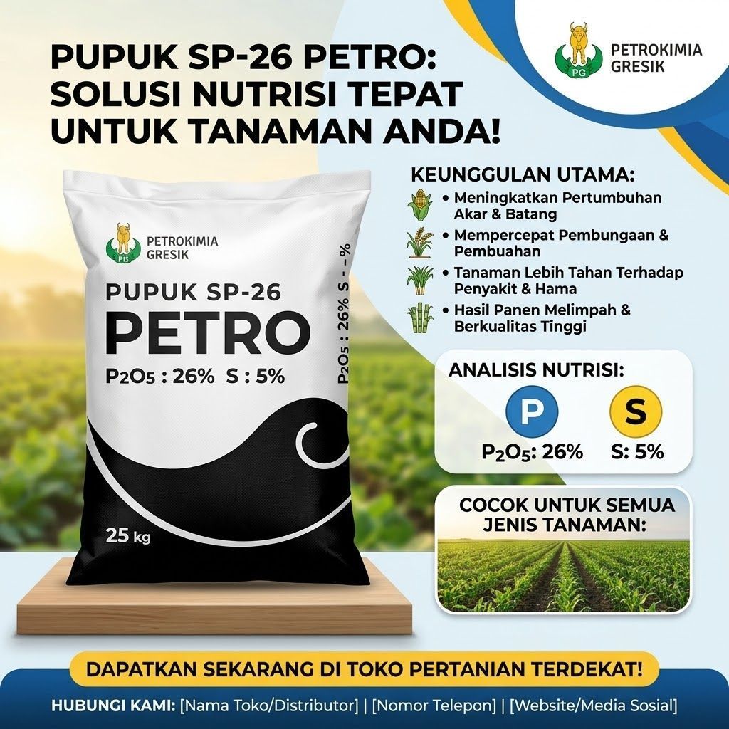 Pupuk SP-26 PETRO 25 Kg
