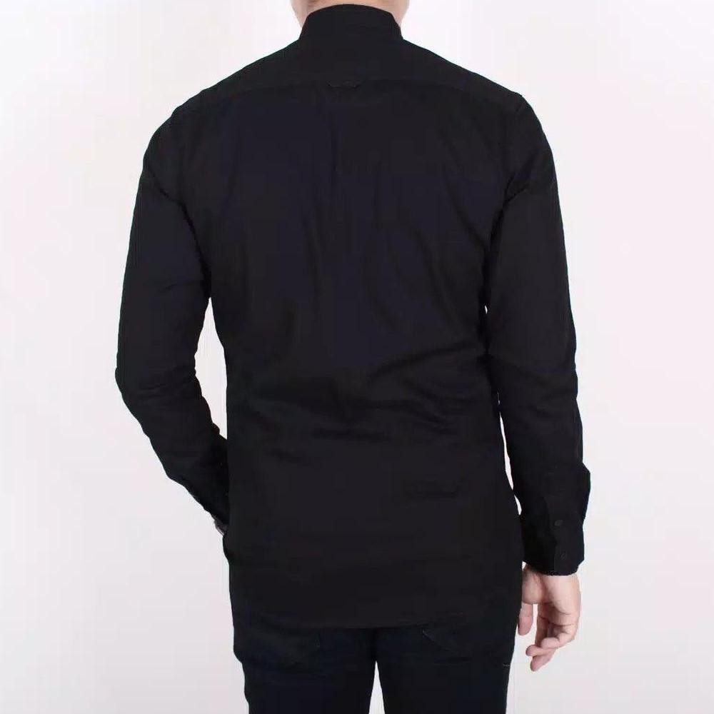 Promo.. Terwuwu Kemeja Panjang Pria Cowok Gatlemen Cowok Biru Navy Dongker Polos Formal Kantor Hem B