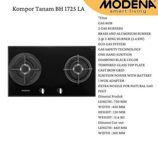 Modena Kompor Tanam BH 1725 LA