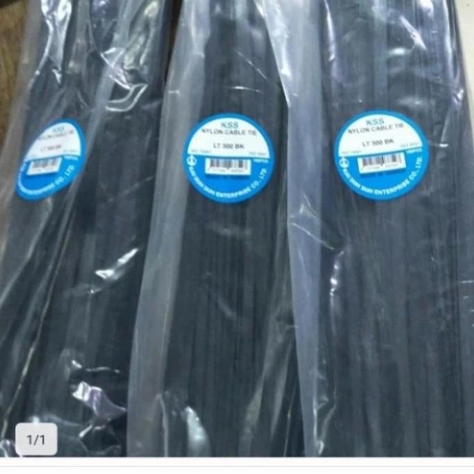 TERLARIS - kabel ties hitam kss lebar ,6mm panjang 20cm /NYLON Cabel ties kss