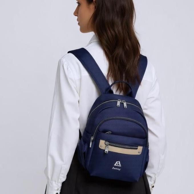 Ransel Riyan 5016# Tas Ransel Wanita - Backpack Fashion Bahan Kanvas Premium Cocok Dipakai Sekolah, 