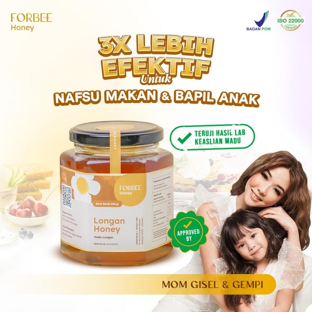 

(Terbaru) Madu Longan Honey 500/450gr Forbee | Vitamin Penambah Nafsu Makan Anak | Obat Herbal Batuk Pilek (Terlaris)