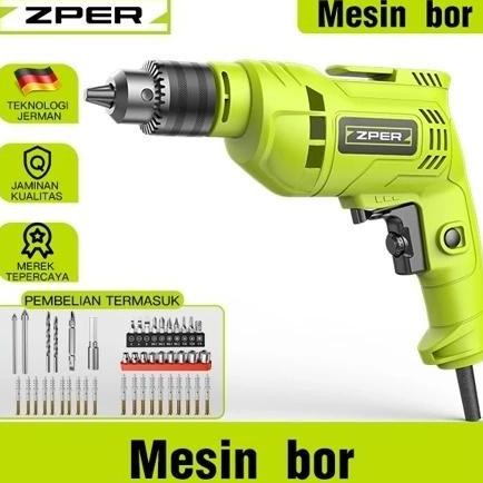 ZPER Mesin Bor 350W Listrik Bolak Bali Hand Electric Drill Berlaku untuk 2-10mm Mata Bor ZP044 pompa