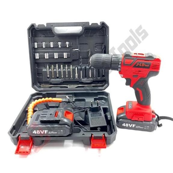 J.LD BRUSHLESS Cordless Drill 48V SET Mesin Bor 48 V Besi Baterai Cas