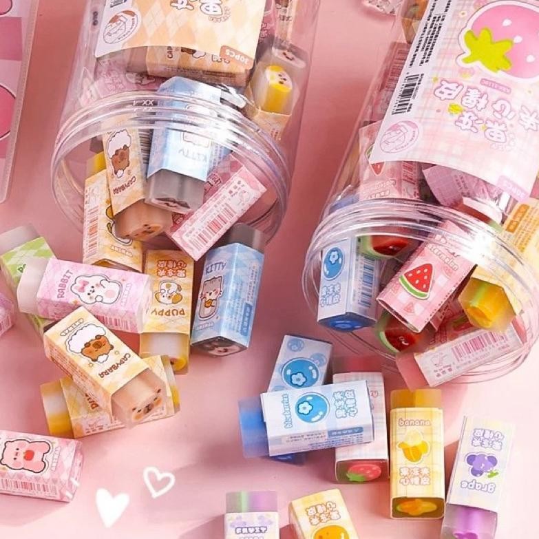 

cute eraser set penghapus imut capybara goodybag