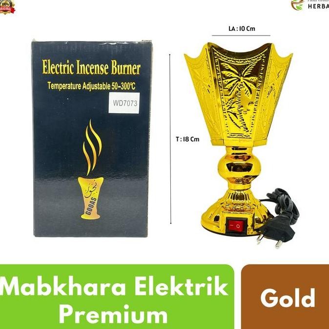Mabkhara Tempat Wadah Bakar Bukhur Buhur Dupa Arab Mewah Elektrik | Mabkharah Pembakaran Aesthetic [
