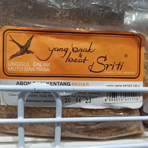 

Sriti Abon Sapi Kentang Pedas 100Gr