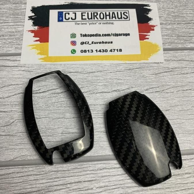 Cover Kunci Carbon Mercedes Benz W204 W205 W212 GLC GLA CLA W176