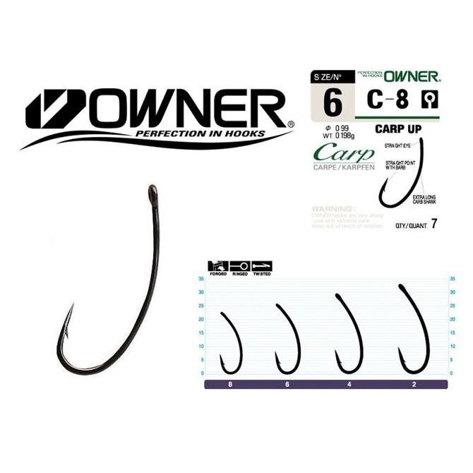 OWNER C-8 (Carp Up) 53268 Single Hook Kail Pancing Made in Japan