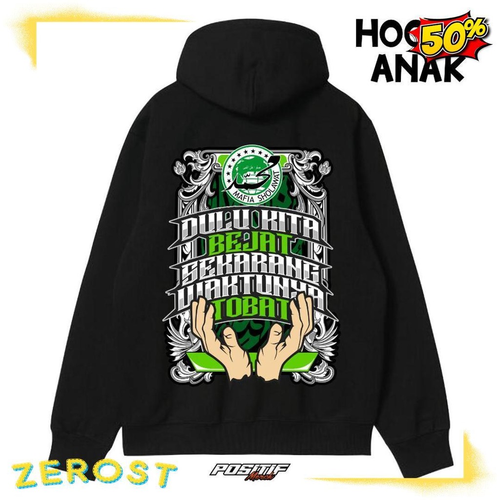 50% Off Hoodie Jaket Anak Fleece Mafia Sholawat Tobat Mafis Indonesia