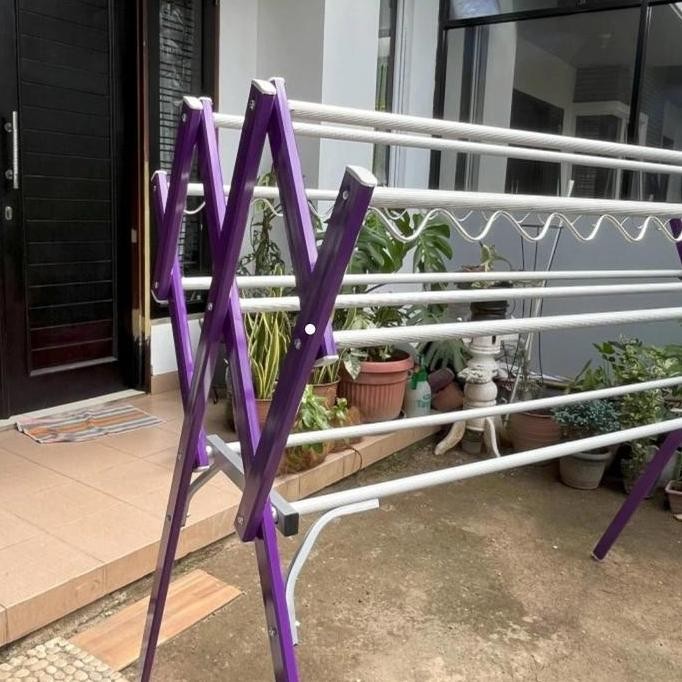 ready Jemuran Pakaian Pipa Jemuran Baju Aluminium Super Besar Tebal Kuat Pipa ULIR Full Aluminium Co