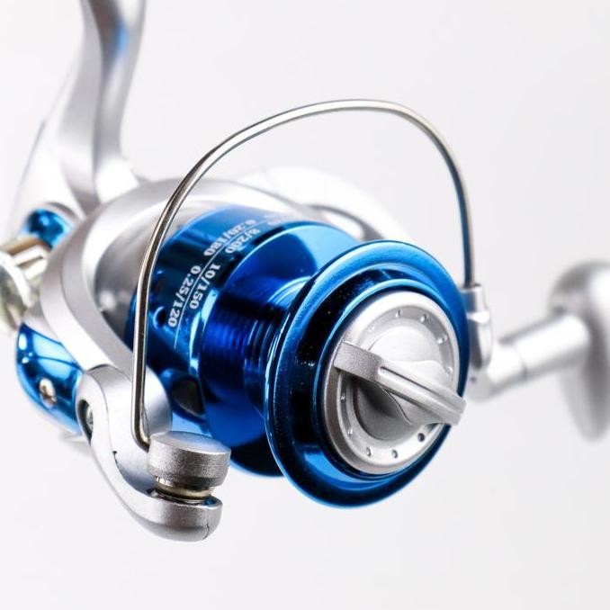 Reel Pancing YUMOSHI Biru Silver Murah Joran Rell Spinning