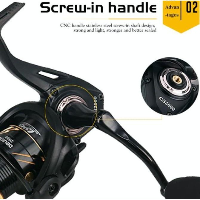 REEL PANCING POWER HANDLE DEUKIO CS1000-7000 SPOOL METAL