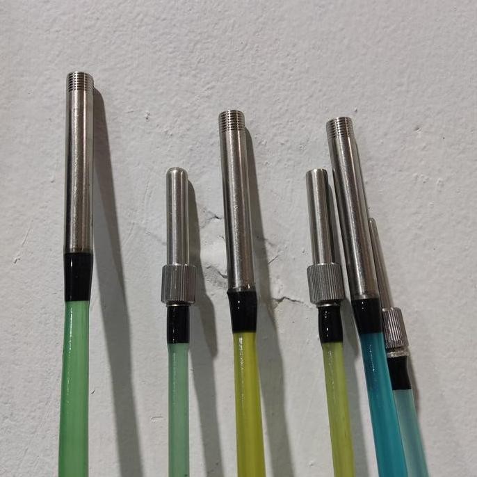 Joran pancing sambung 2 panjang 180cm fiber transparan sambungan drat