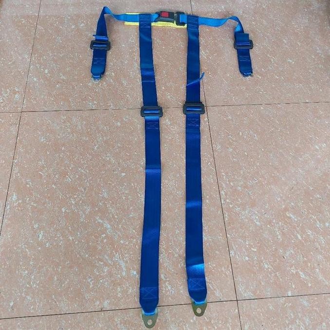 tali sabuk pengaman seatbelt safetybelt JOK racing MOBIL balap 4 titik warna merah biru hitam RACING