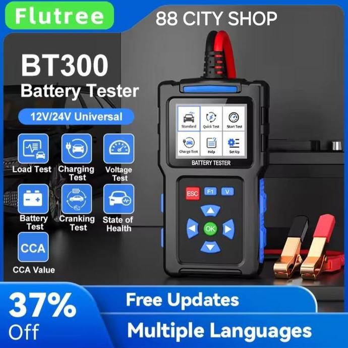 NEW - Battery Tester Digital Print Te st Aki Detektor Baterai Multi Language