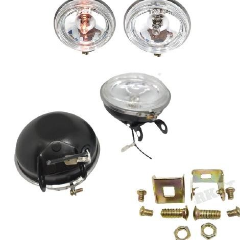Oz67 Et-12 Lampu Tembak Kabut Bulat Foglamp Halogen Bulat Mika Kuning Dan Putih Universal Untuk Moto