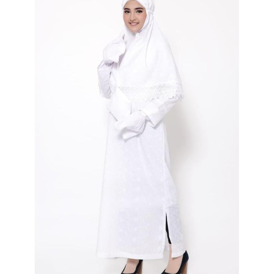 Baju Ihrom Wanita Lengkap / Perlengkapan Haji Umroh / Gamis Haji / Gamis Umroh