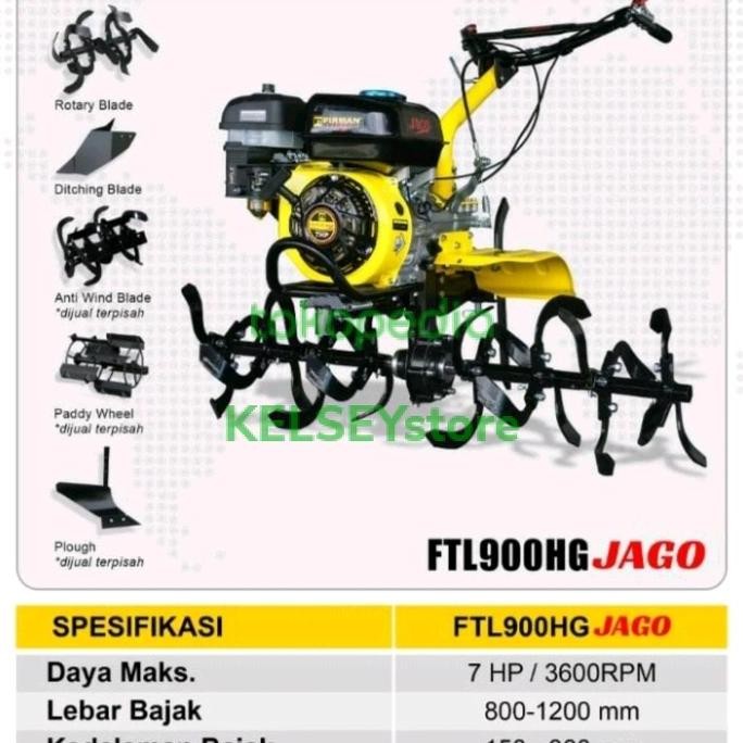 ] Cultivator Firman FTL900HG Jago / FTL 900 HG / mesin bajak sawah