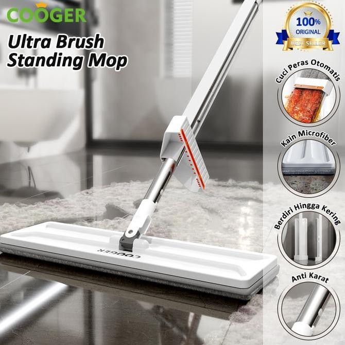 TERMURAH - COOGER Pel Lantai Otomatis Pel ik Peras Alat Pel Lantai Super Mop