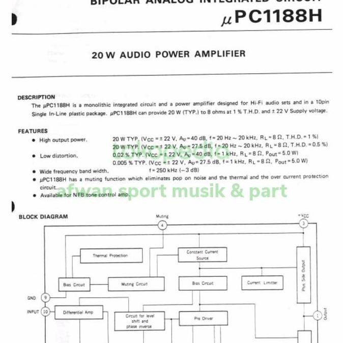 IC Upc 1188 H Nec Original Japan .