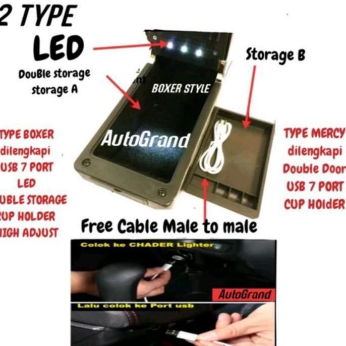 CONSOLE BOX / ARMREST / ARMREST 7 port USB Daihatsu AYLA SUPERIOR X5