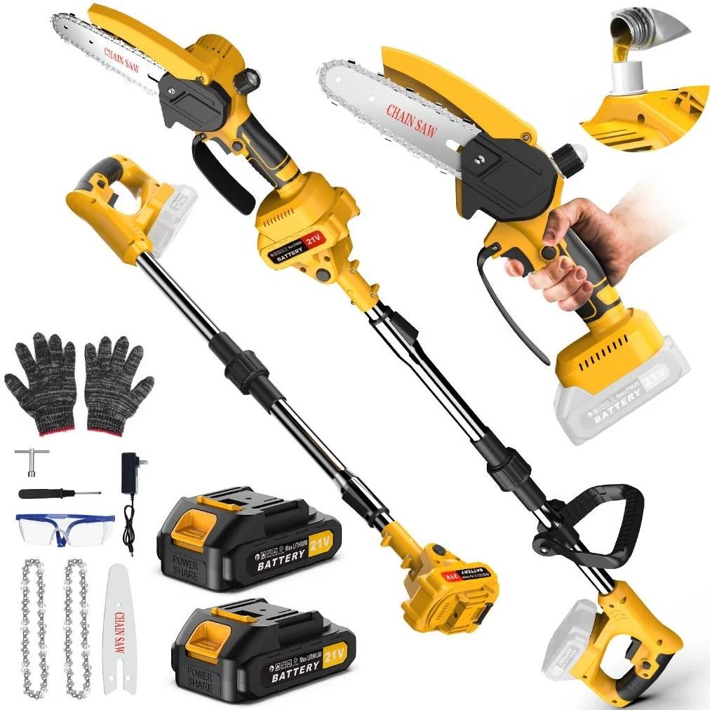 6 Inch Gergaji Mesin Mini Chainsaw Cordless Gergaji Tiang Listrik Mini Gergaji Pemotong Pohon Gergaj