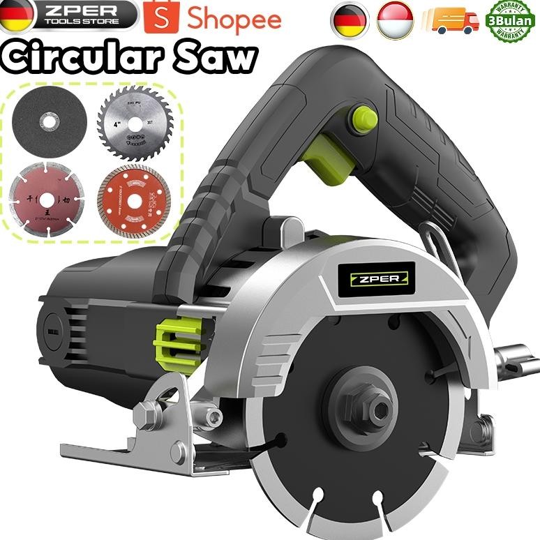 ZPER 2000W Circular Saw Modern Mesin Potong Kayu Dudukan Gerinda Tangan Gergaji Mesin Pemotong Kayu