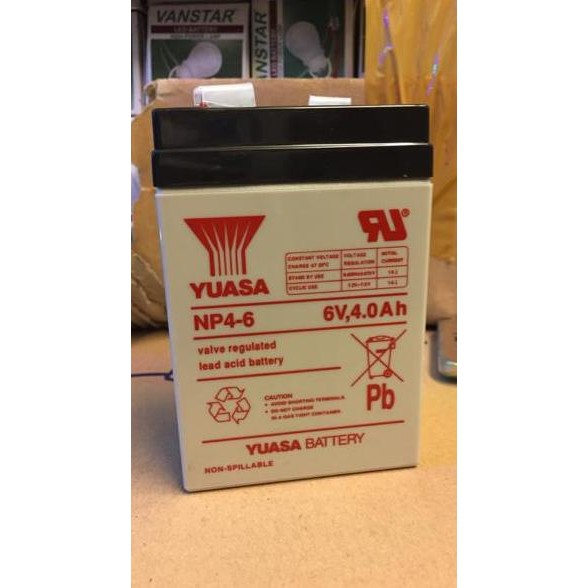 BEBAS ONGKIR - Baterai Kering Np / Aki Kering / Aki VRLA Yuasa 6volt 4Ah