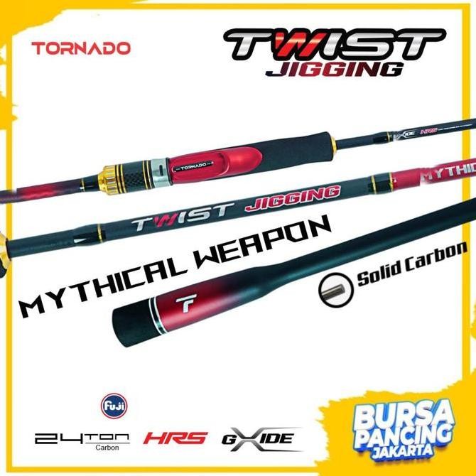 [ JORAN FUJI GRATIS SENAR PE ] TORNADO TWIST JIGGING Mythical Weapon Joran Carbon Solid Pancing Spin