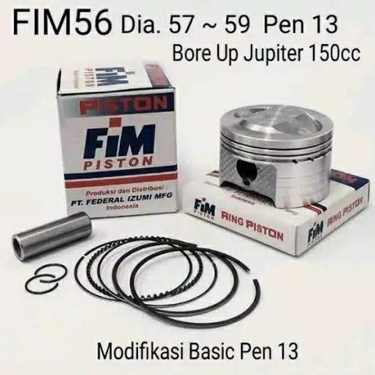 Termurah Piston Kit Fim 56 Uk 57 57,5 58 58,5 59 Mm Pen 13 Mm Jupiter Z Vega
