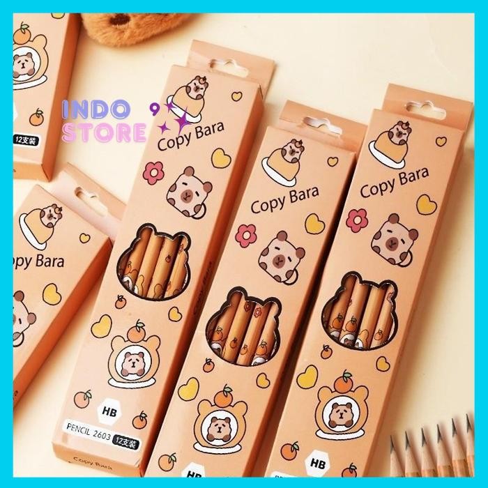 

PENSIL CAPYBARA CHARACTER KAYU LUCU STATIONERY 1 LUSIN 12 PCS TERMURAH H627 BY INDOSTORE9