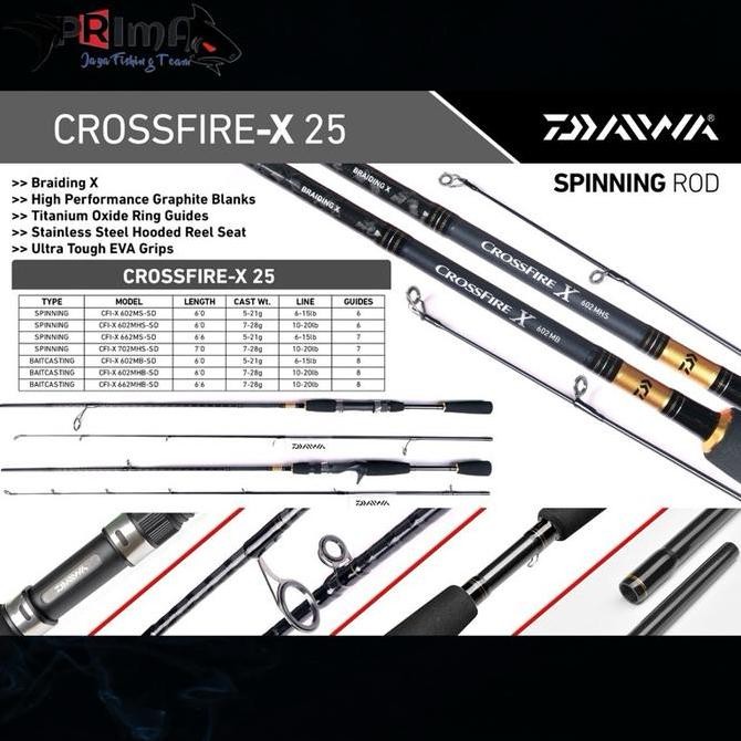 Joran Daiwa crossfire X 2025 CFI alat pancing Original