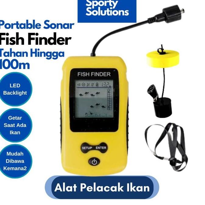 Sonar Fish Finder Portable Alat Radar Pelacak Ikan Backlight - 100m CO