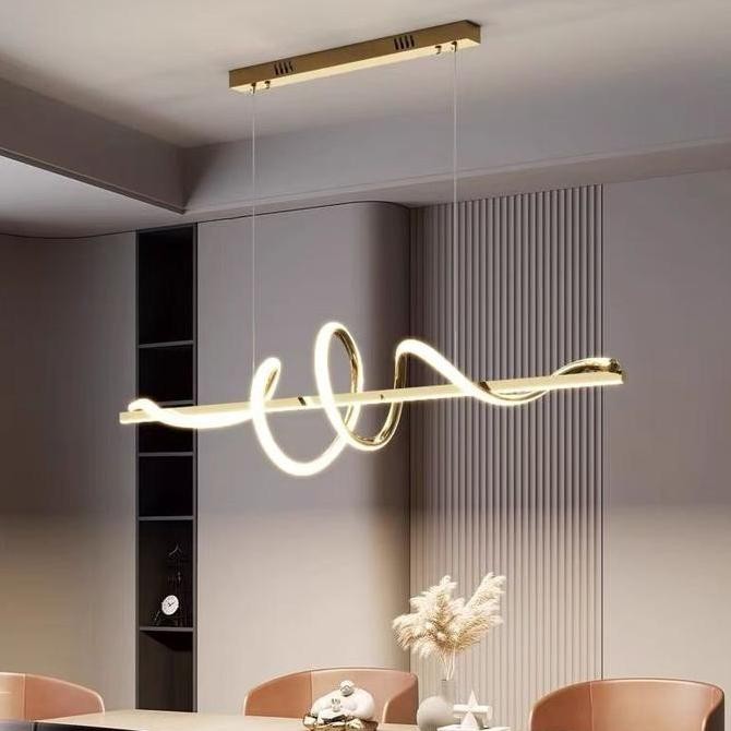 LAMPU GANTUNG RESTORAN RUANG TAMU AESTHETIC 3 WARNA LED LAMPU GANTUNG MINIMALIS CAFE MEJA DAPUR ORIG