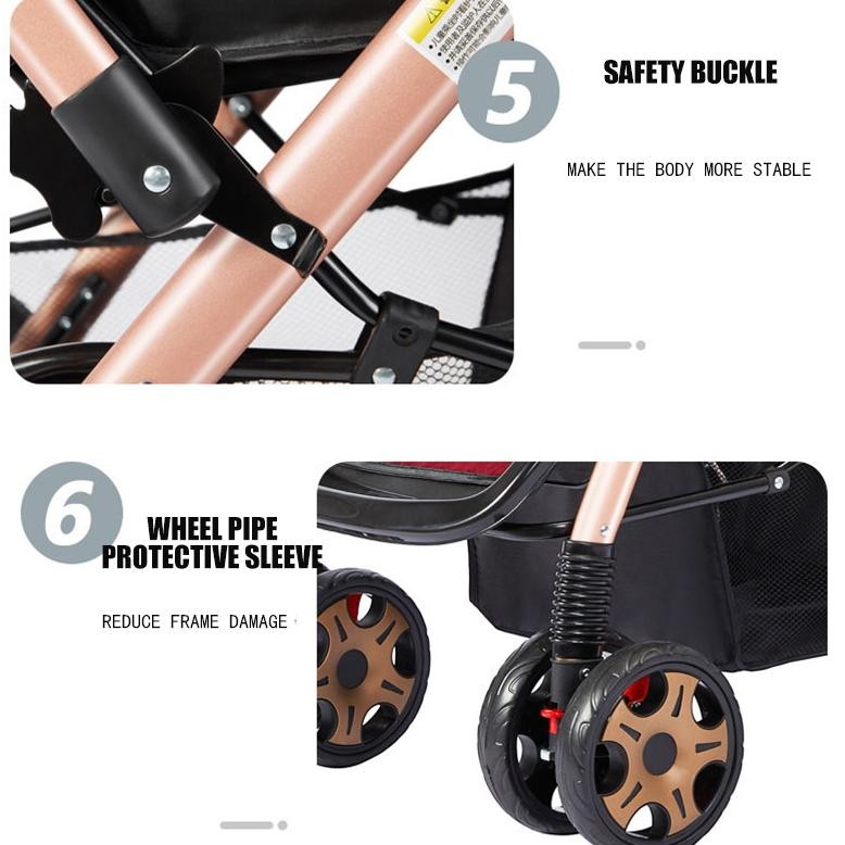 Mmflight Stroller Bayi Lipat Travelling Kereta Dorong Bayi Stroller Baby Newborn 0-3 Tahun