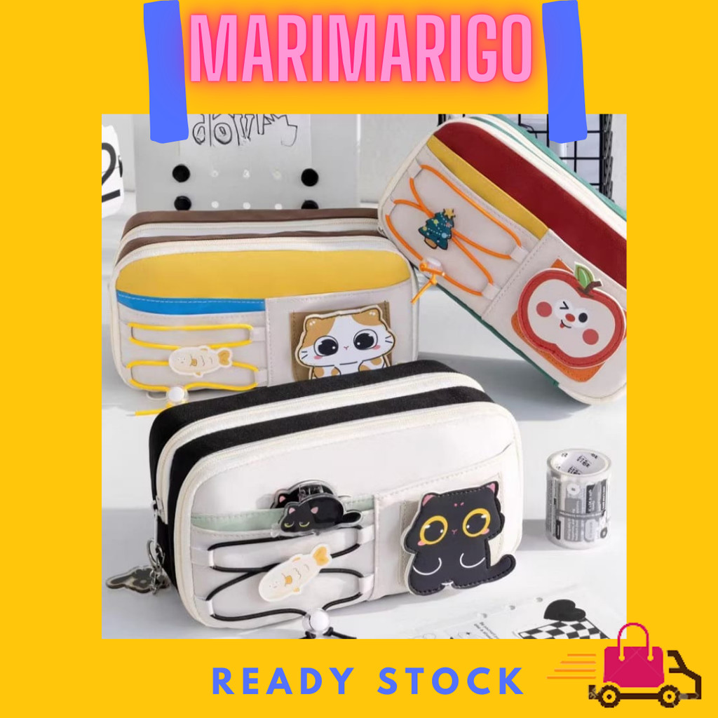 

Kotak Pensil Kitten Velcro Tempat Pensil Anak Sekolah Japanese Pencil Case Large Capacity Stationery